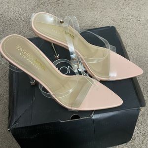 Clear heels